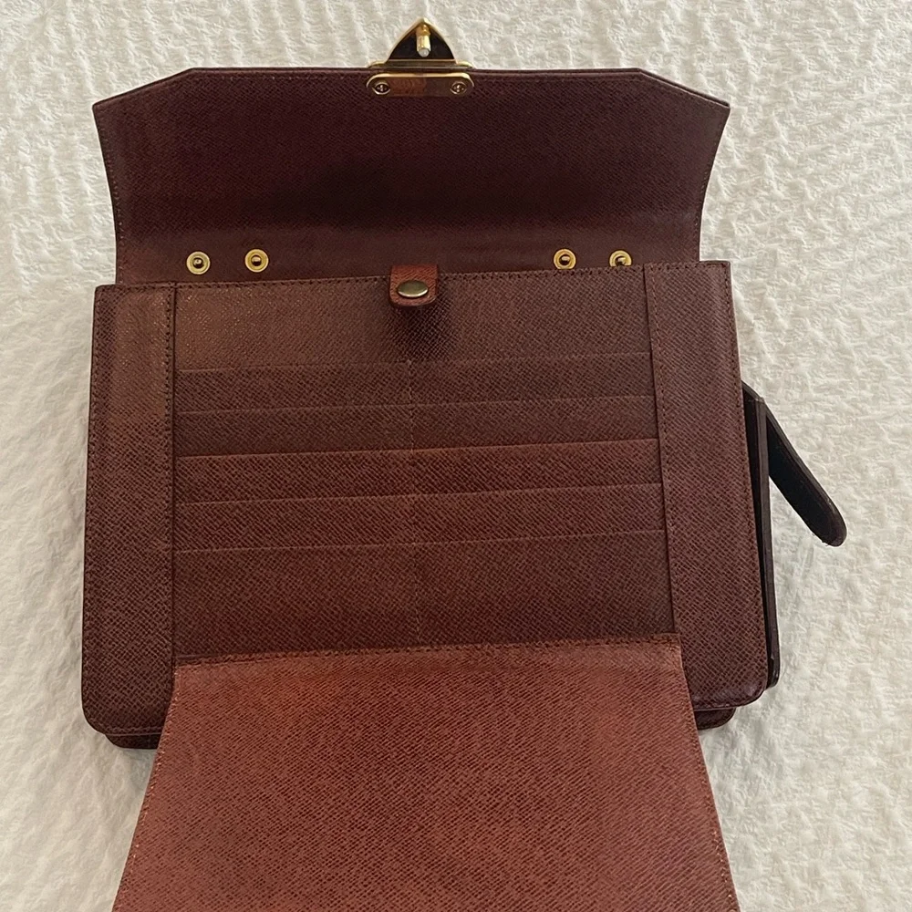 Elegant Brown Mini Briefcase Bag